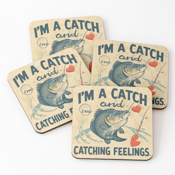 Item preview, I’m A Catch And I’m Catching Feelings Vintage Fishing Art designed and sold by rainbowgremlin.