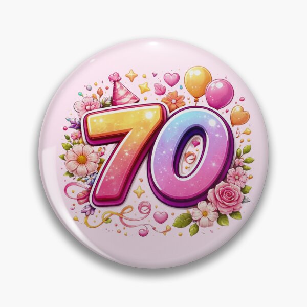 Item preview, 70th Birthday - Bright Feminine Celebration designed and sold by Myra365Art.