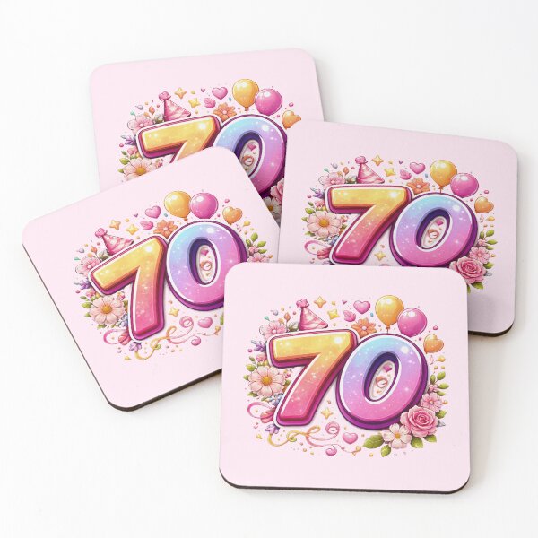 Item preview, 70th Birthday - Bright Feminine Celebration designed and sold by Myra365Art.