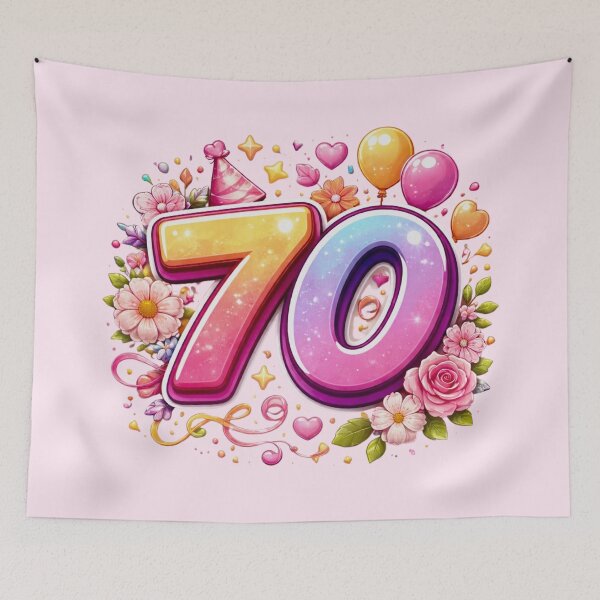 Item preview, 70th Birthday - Bright Feminine Celebration designed and sold by Myra365Art.