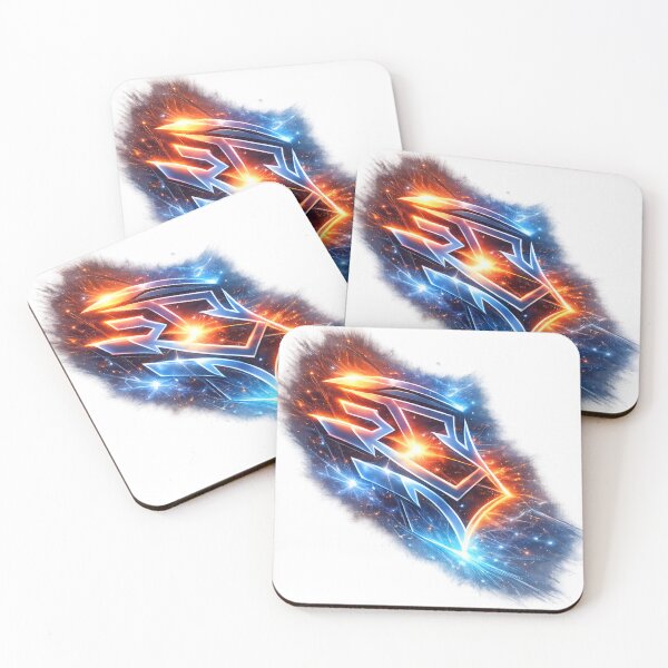 Item preview, Metallic Warrior Shield in Orange and Blue. designed and sold by HubiUrbanStudio.