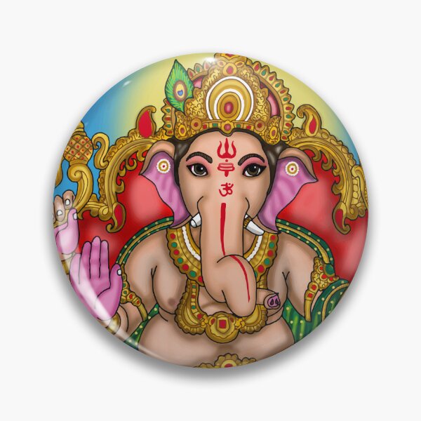 Item preview, Lord Ganesha Art – Divine Elephant God Spiritual Illustration designed and sold by Harshit_Digital_Arts.