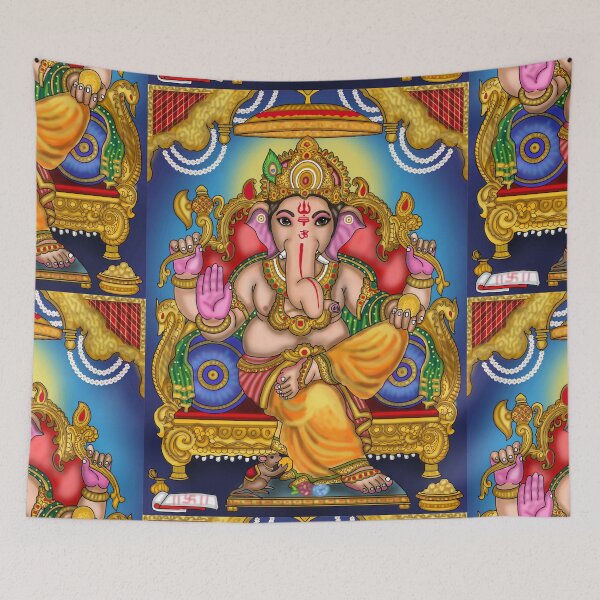 Item preview, Lord Ganesha Art – Divine Elephant God Spiritual Illustration designed and sold by Harshit_Digital_Arts.