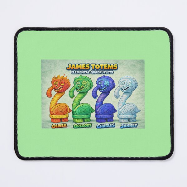 Item preview, James Totems – Elemental Quadruplets designed and sold by Rex DinoDemon Magical Creations.