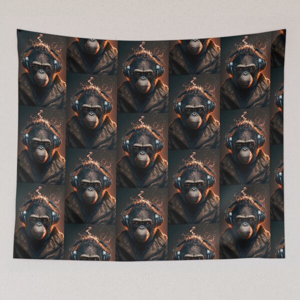 Item preview, Gorilla DJ Urban Style - Fantastic Art of Music-Loving Primates designed and sold by Hipatye26.