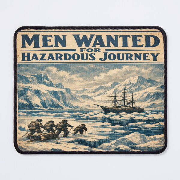 Item preview, Men Wanted for Hazardous Journey – Vintage Antarctic Expedition Poster | Shackleton Inspired Explorer Wall Art designed and sold by Globalcitytees.
