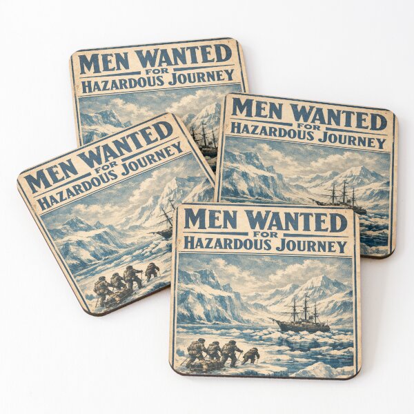 Item preview, Men Wanted for Hazardous Journey – Vintage Antarctic Expedition Poster | Shackleton Inspired Explorer Wall Art designed and sold by Globalcitytees.