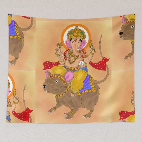 Item preview, Sacred Lord Ganesha Illustration – Hindu God Artistic Design designed and sold by Harshit_Digital_Arts.