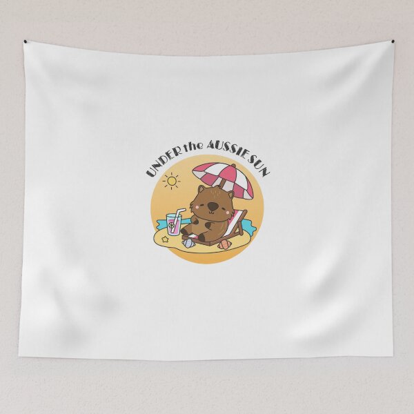 Item preview, Cute Wombat under the Aussie Sun designed and sold by DalePrestonArt.