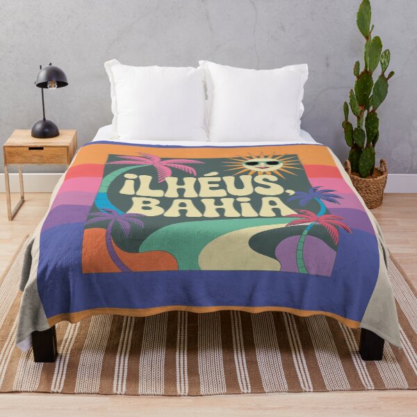 Item preview, Ilhéus Bahia Retro 70s Psychedelic Beach – Groovy Brazilian Paradise Graphic designed and sold by paulo silveira.