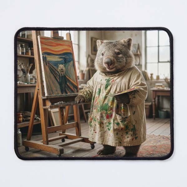 Item preview, Wombat Artist Creates a Masterpiece designed and sold by Tridentulus.