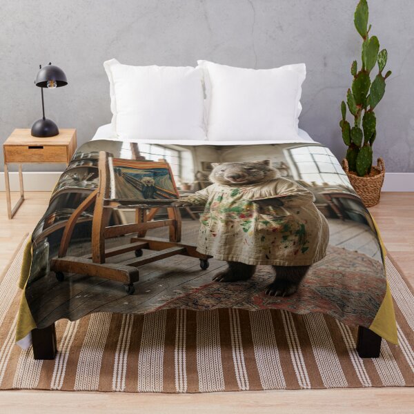 Item preview, Wombat Artist Creates a Masterpiece designed and sold by Tridentulus.