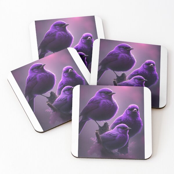 Item preview, Enchanting Purple Birds - Bird Art in Purple Tones designed and sold by Hipatye26.