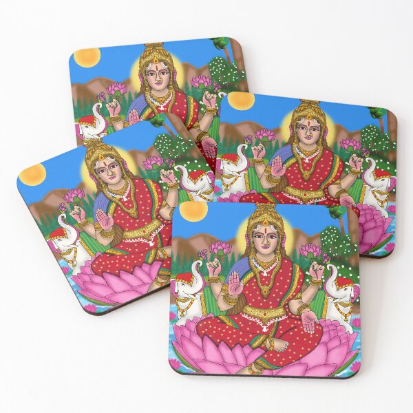Item preview, Gaja Lakshmi Goddess Art – Sacred Hindu Prosperity Illustration designed and sold by Harshit_Digital_Arts.
