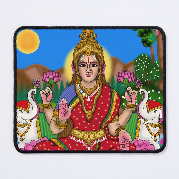 Item preview, Gaja Lakshmi Goddess Art – Sacred Hindu Prosperity Illustration designed and sold by Harshit_Digital_Arts.