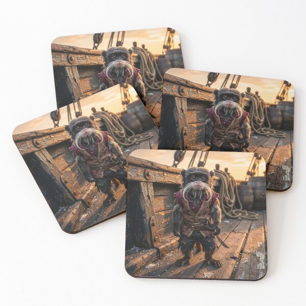 Item preview, Emperor Tamarin Monkey Pirate Rules the Waves designed and sold by Tridentulus.