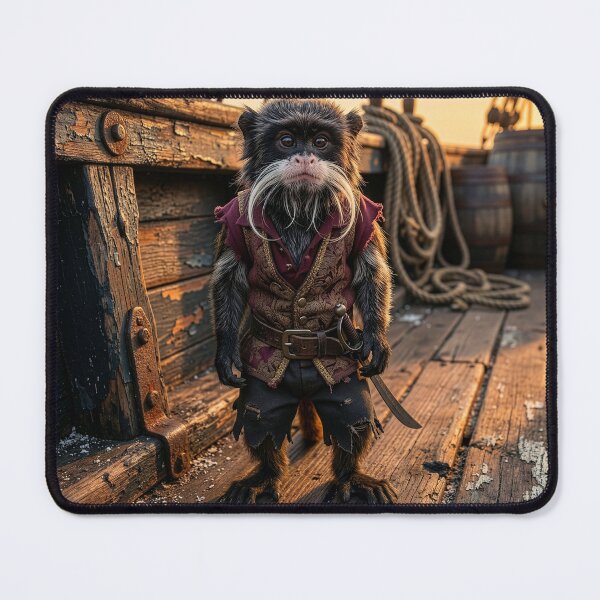 Item preview, Emperor Tamarin Monkey Pirate Rules the Waves designed and sold by Tridentulus.
