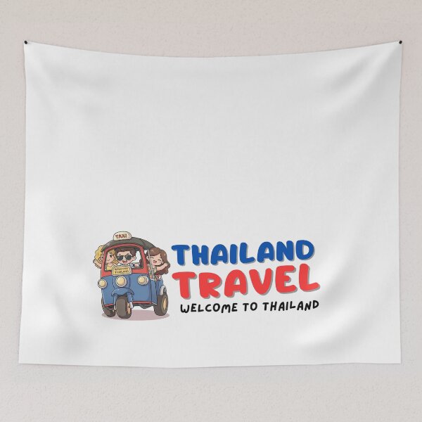 Item preview, Cute Thailand Travel Tuk Tuk – Welcome Thailand Cartoon Illustration designed and sold by Beeform.