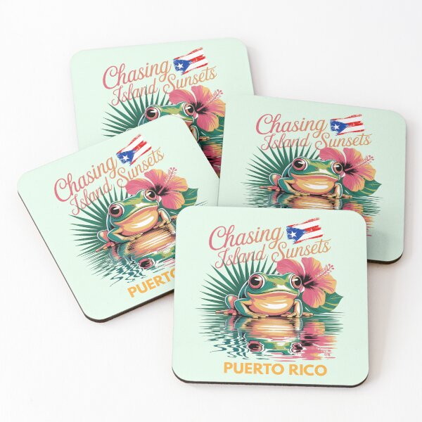 Item preview, Puerto Rico Coquí Chasing Island Sunsets Tropical Nature, Boricua Vibes  designed and sold by Nzgiftsandmore.