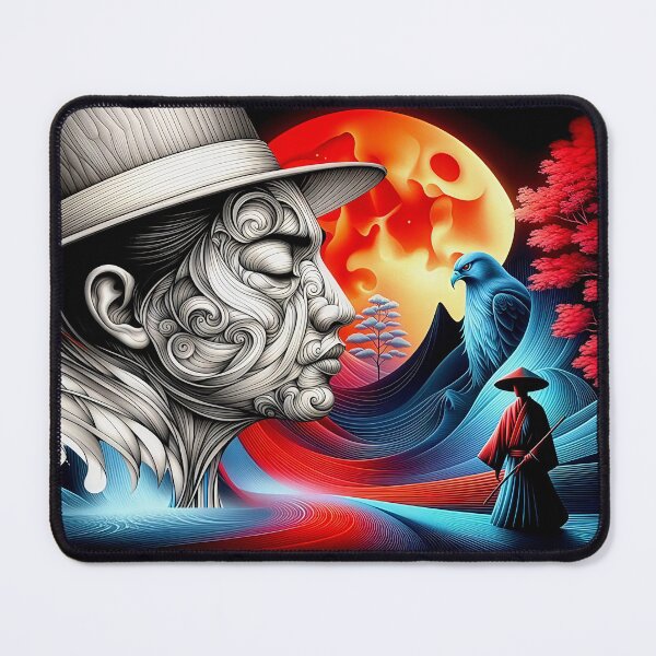 Item preview, Moon contemplation in a Japanese dream designed and sold by KRISS DEL - STUDIO.