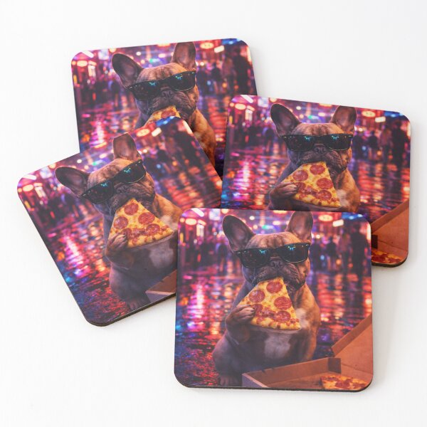 Item preview, Cool Frenchie Pizza Nightlife Vibes Funny French Bulldog Graphic designed and sold by AmazingViews.