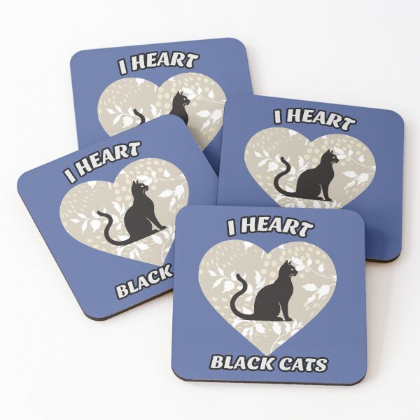 Item preview, I Heart Black Cats designed and sold by Rockyctees.