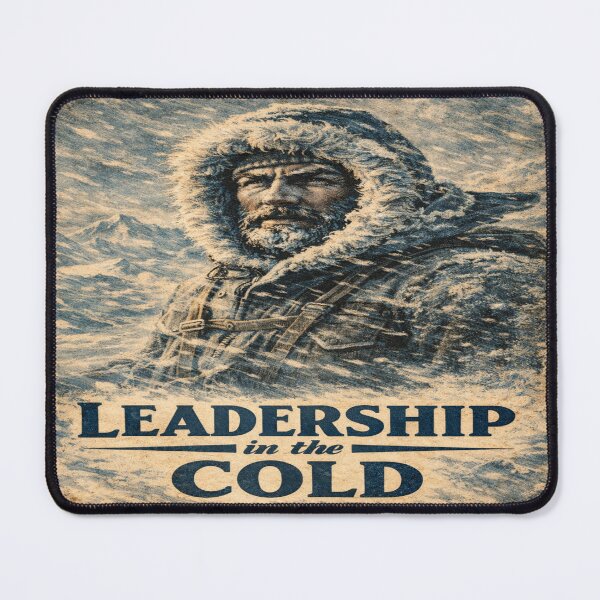 Item preview, Leadership in the Cold – Vintage Antarctic Explorer Poster | Polar Expedition Motivational Wall Art designed and sold by Globalcitytees.