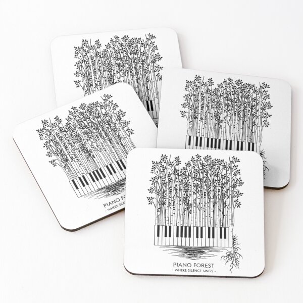 Item preview, Piano Forest - Where Silence Sings / Birch Tree Nature Art designed and sold by By Dana Studio.