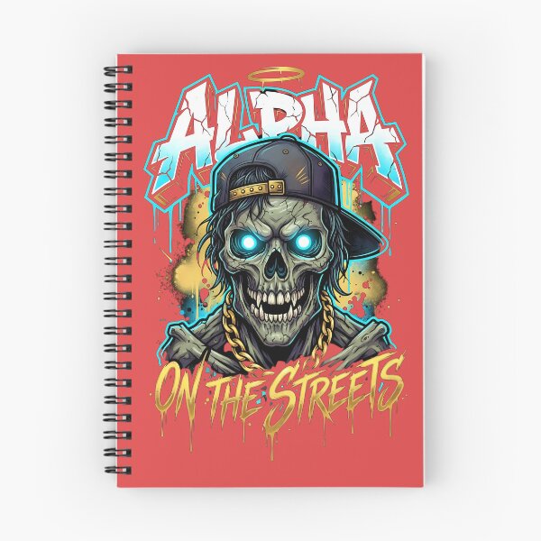 Artikelvorschau, Alpha auf der Straße – Urbaner Totenkopf-Grafik entworfen und verkauft von BGCDesigns.