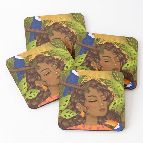 Item preview, Girl with toucans designed and sold by lupedrozo.