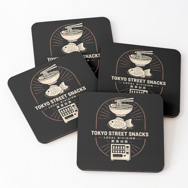 Item preview, Tokyo Street Snacks Japanese Food Culture Ramen Taiyaki Vending Machine Graphic Design designed and sold by VaporTokyo.