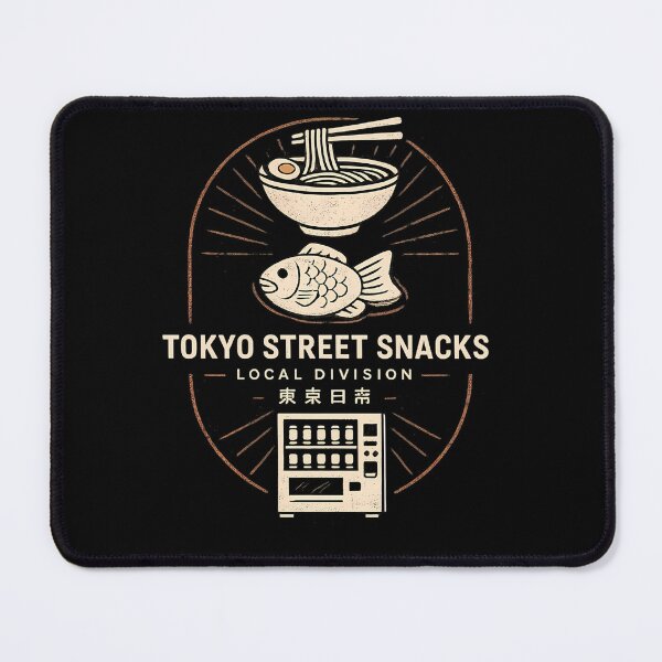 Item preview, Tokyo Street Snacks Japanese Food Culture Ramen Taiyaki Vending Machine Graphic Design designed and sold by VaporTokyo.