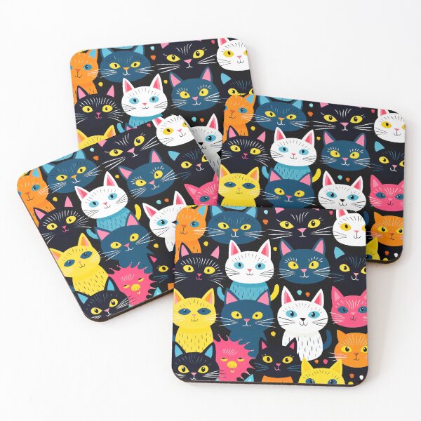 Item preview, Cute, Colorful Charming Cats Whimsical Adorable Pattern  designed and sold by DEC02.