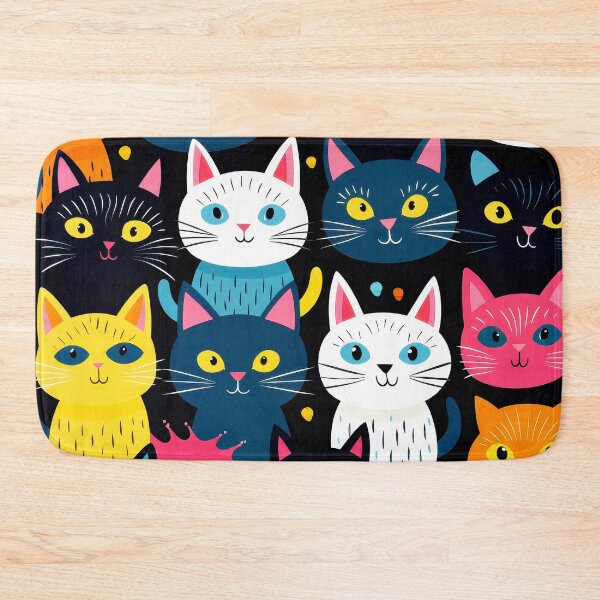 Item preview, Cute, Colorful Charming Cats Whimsical Adorable Pattern  designed and sold by DEC02.