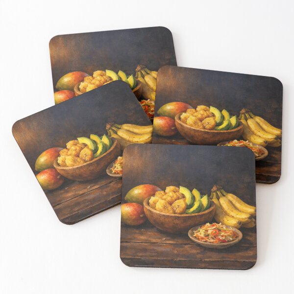 Item preview, Haitian Food Still Life Kitchen Art designed and sold by BrickByDream.
