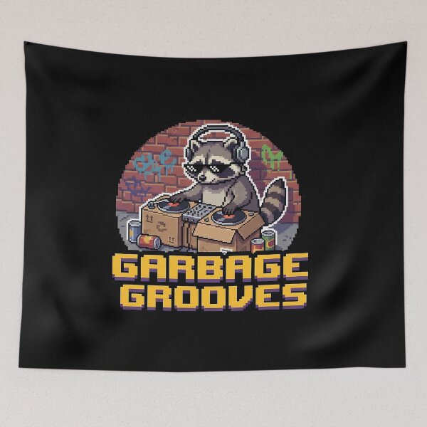 Item preview, Garbage Grooves Pixel DJ Raccoon designed and sold by k3rstman1.