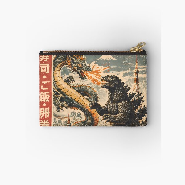 Item preview, Tokyo Kaiju Battle Dragon vs Monster Japan Skyline Tokyo Tower Graphic Design designed and sold by VaporTokyo.
