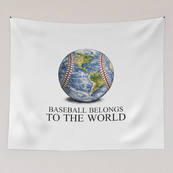 Item preview, Baseball Belongs to the World designed and sold by The Sporty Nerd.