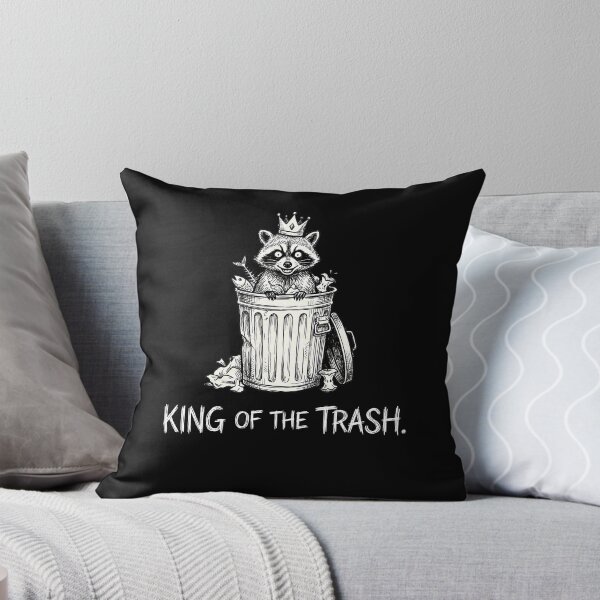 Item preview, Witty Raccoon King Trash Can Humor designed and sold by k3rstman1.