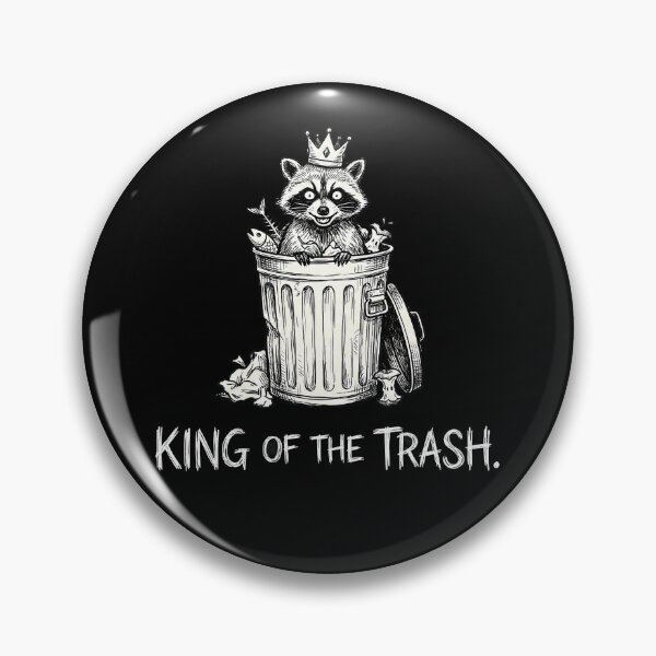 Item preview, Witty Raccoon King Trash Can Humor designed and sold by k3rstman1.