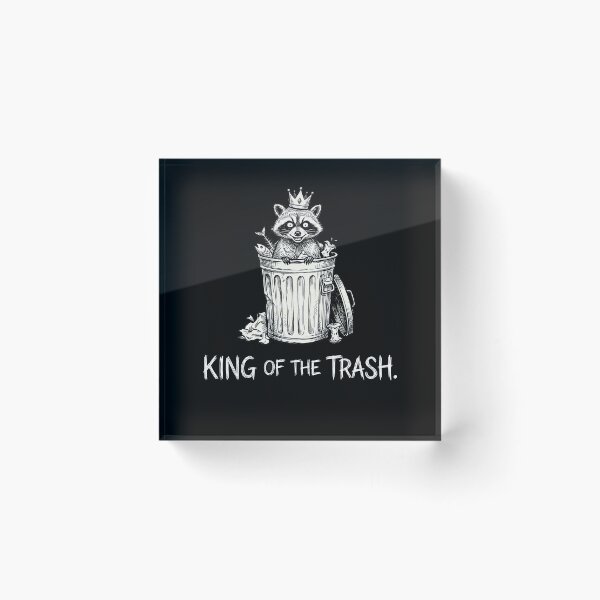 Item preview, Witty Raccoon King Trash Can Humor designed and sold by k3rstman1.