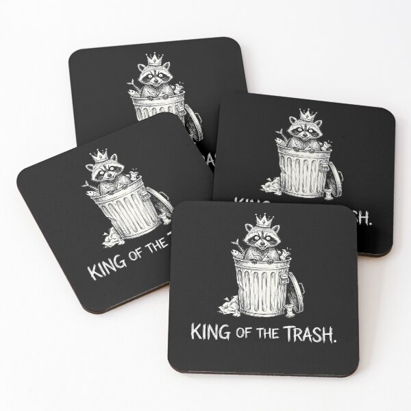 Item preview, Witty Raccoon King Trash Can Humor designed and sold by k3rstman1.