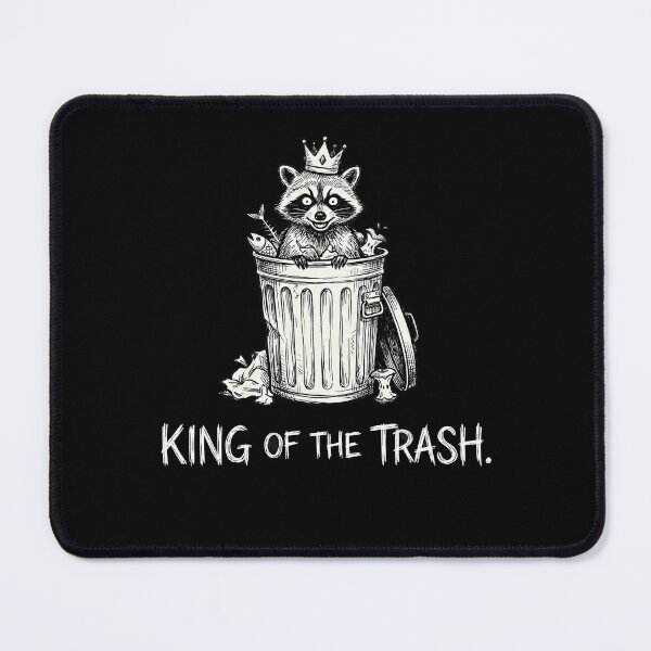 Item preview, Witty Raccoon King Trash Can Humor designed and sold by k3rstman1.
