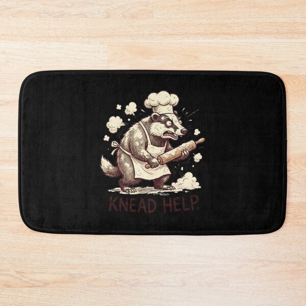 Item preview, Funny Baker Badger Knead Help Pun designed and sold by k3rstman1.