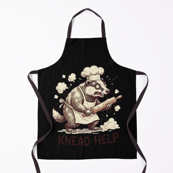 Item preview, Funny Baker Badger Knead Help Pun designed and sold by k3rstman1.