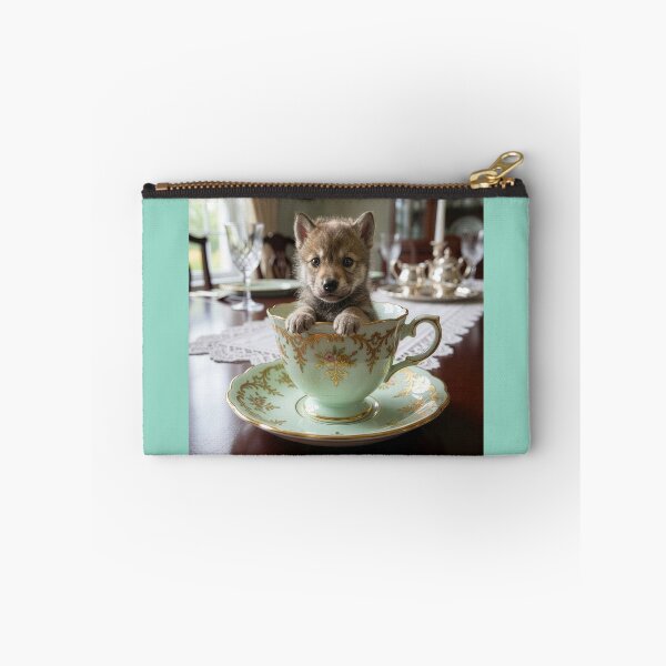 Item preview, Adorable Wolf Puppy in Tea Cup designed and sold by Tridentulus.