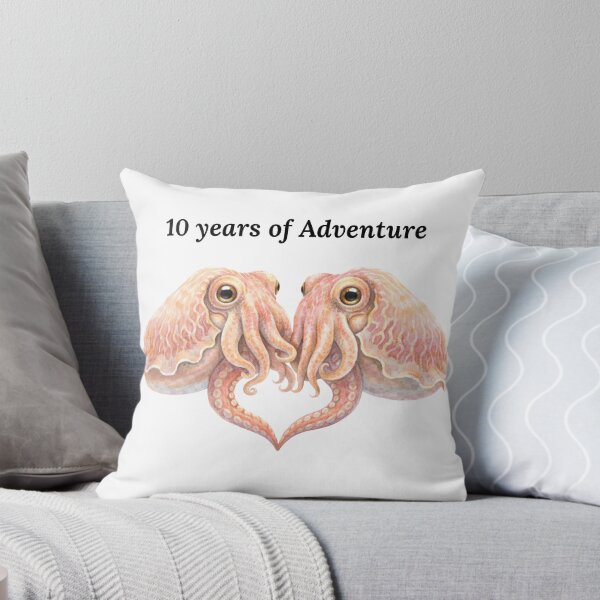 Item preview, 10 Years of Adventure Cuttlefish Anniversary Design designed and sold by thehaywirehoney.