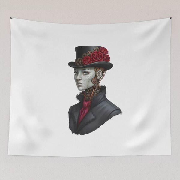 Item preview, Dark Gothic Steampunk Mechanical Portrait designed and sold by The Visual Syllabus.