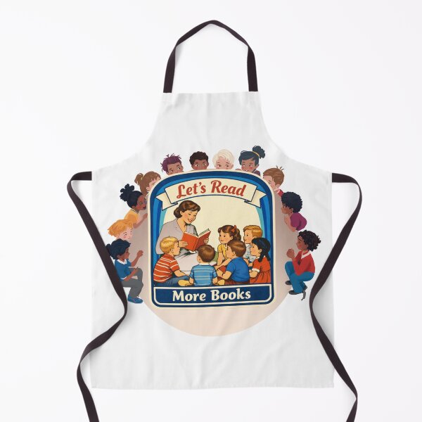 Item preview, Vintage Literacy Advocacy Illustration: "Let’s Read More Books" Educational Graphic designed and sold by Big Magic Designs.