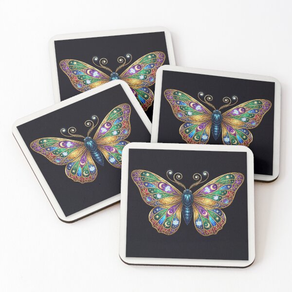 Item preview, Poetcore Celestial Moth - Art Deco Sacred Geometry Dark designed and sold by KuroAtelier.